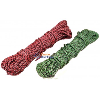 Шнур полиамидный с наполнителем М-25, мягкий, цветной  (5мм, 25м)